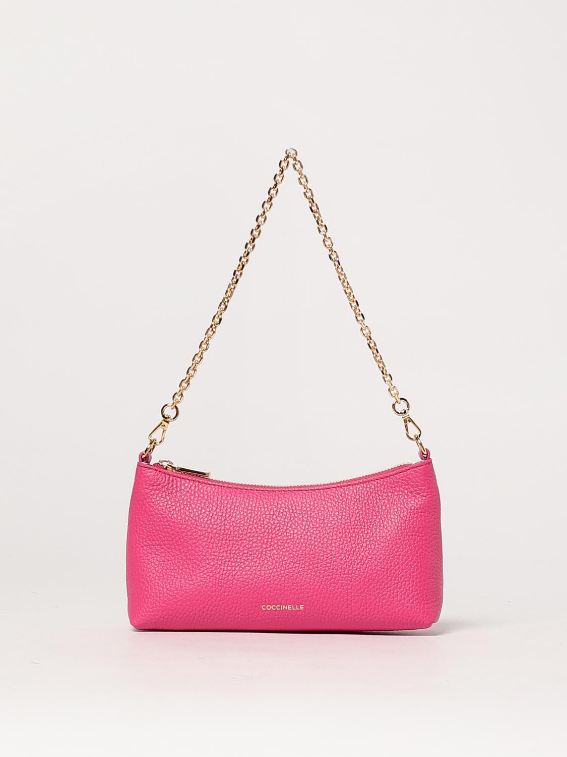 COCCINELLE BORSA MINI: Borsa Aura Coccinelle in pelle a grana , Fuxia - Img 1
