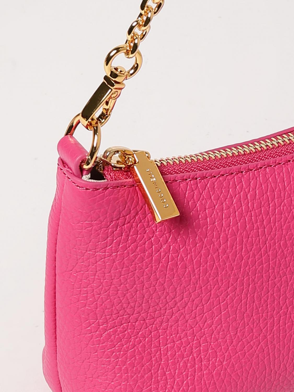 COCCINELLE BORSA MINI: Borsa Aura Coccinelle in pelle a grana , Fuxia - Img 3