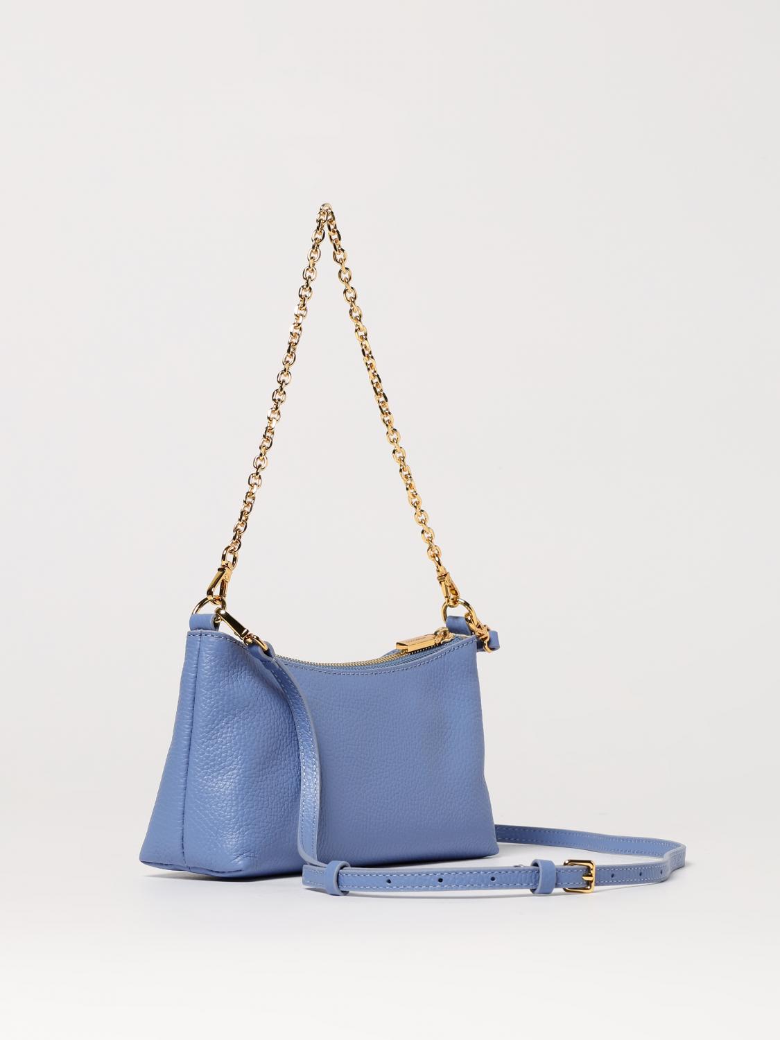 COCCINELLE BORSA MINI: Borsa Aura Coccinelle in pelle a grana , Azzurro - Img 2