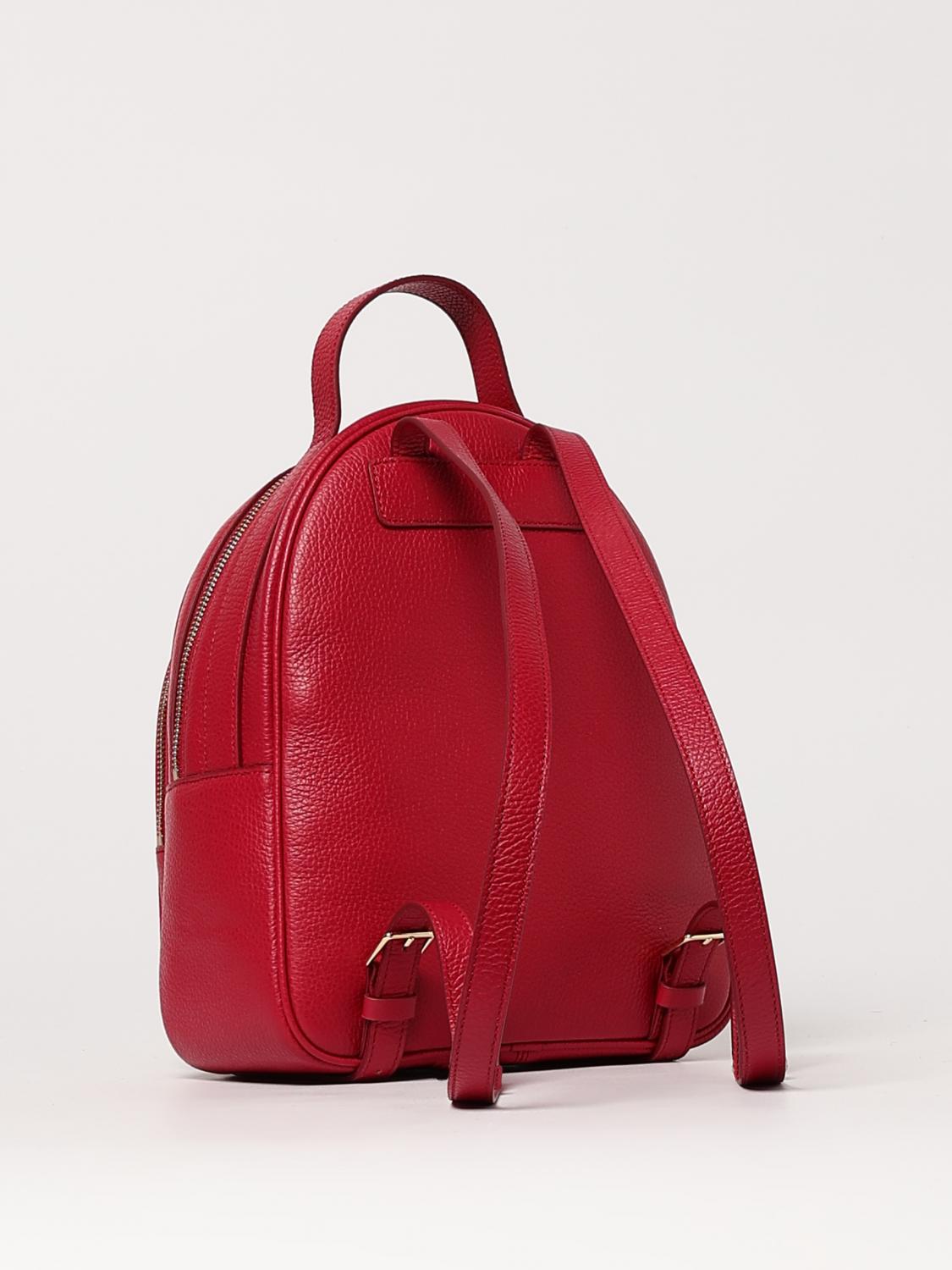 COCCINELLE ZAINO: Zaino Malory Coccinelle in pelle a grana , Rosso - Img 2