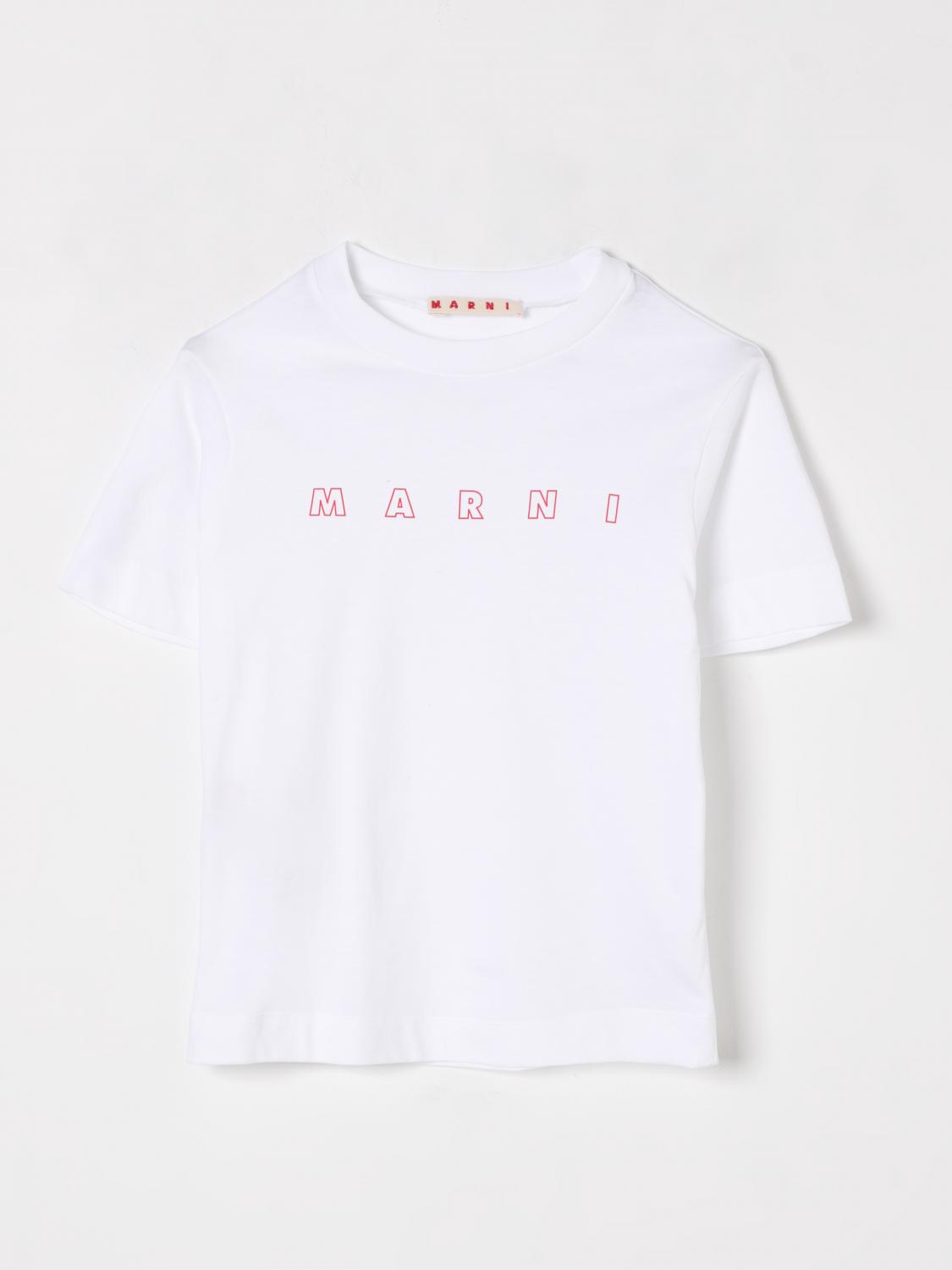 MARNI T-SHIRT: T-shirt in cotone con logo Marni, Bianco - Img 1