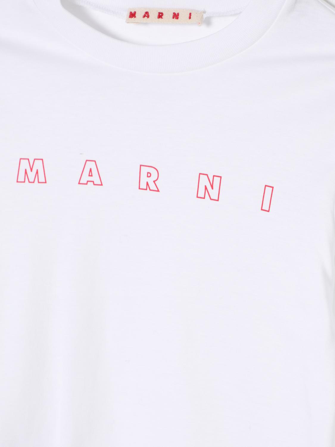 MARNI T-SHIRT: T-shirt in cotone con logo Marni, Bianco - Img 3