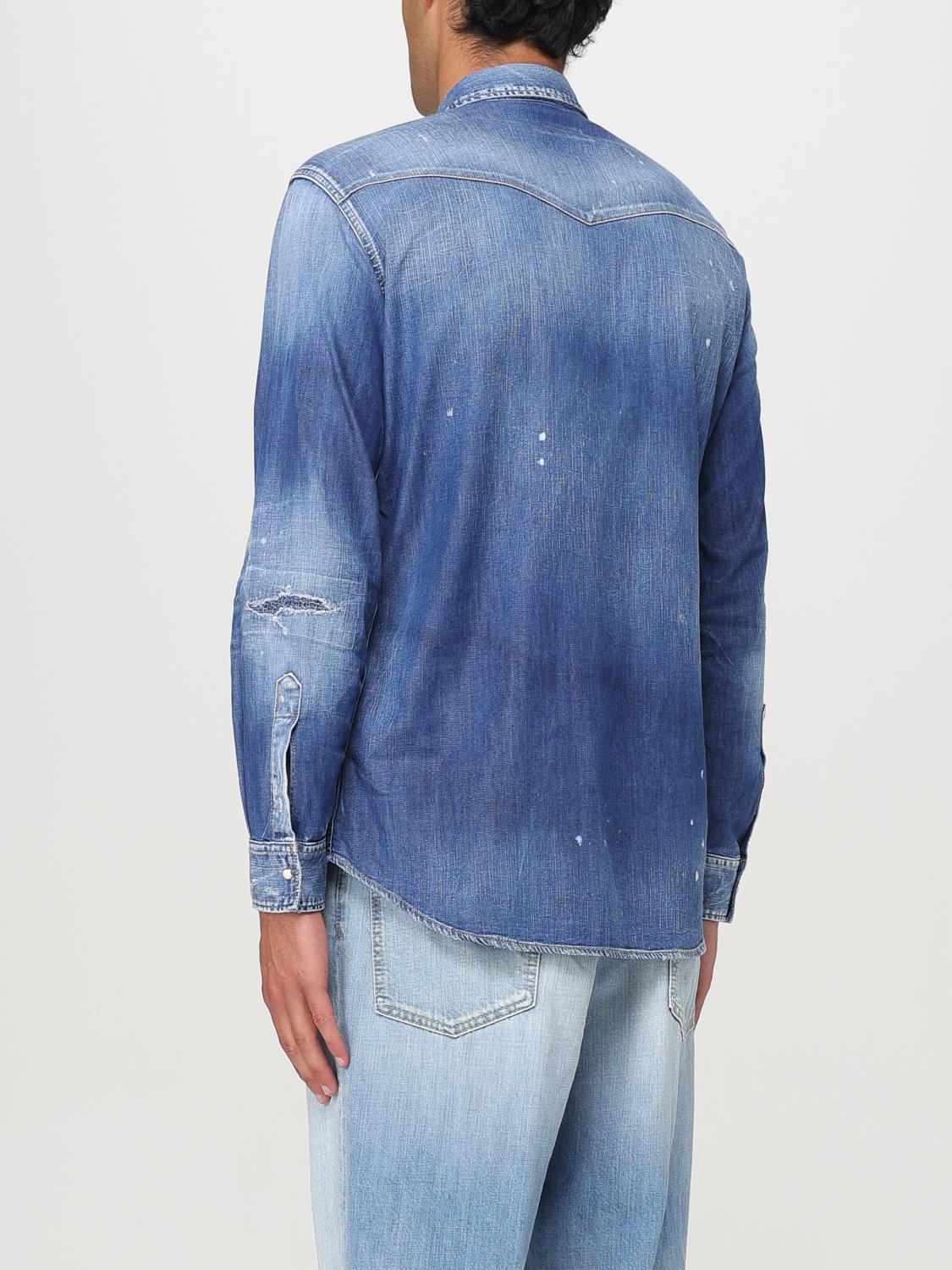 DSQUARED2 CAMISA: Camisa hombre Dsquared2, Denim - Img 3