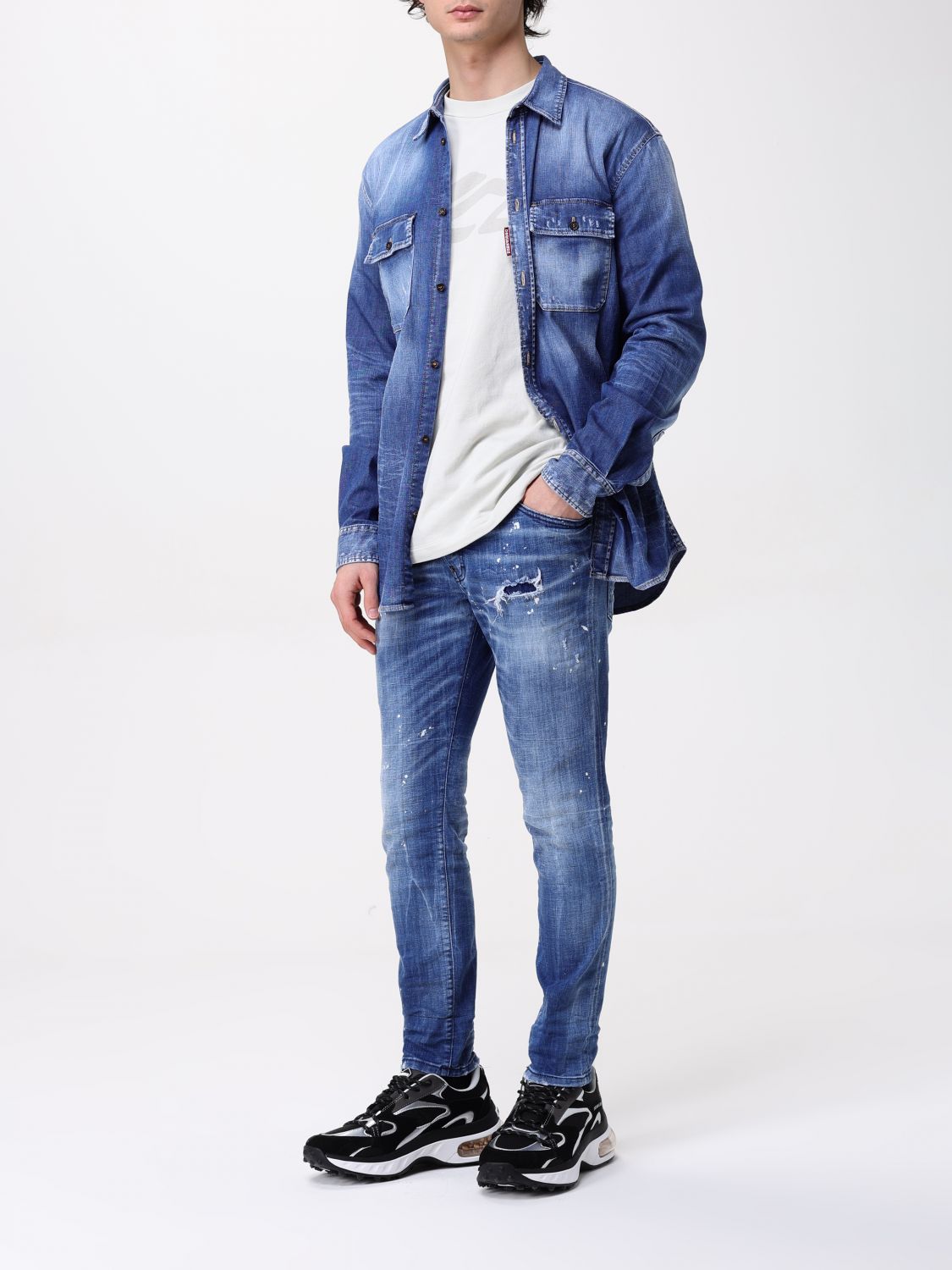 DSQUARED2 SHIRT: Shirt men Dsquared2, Denim - Img 2