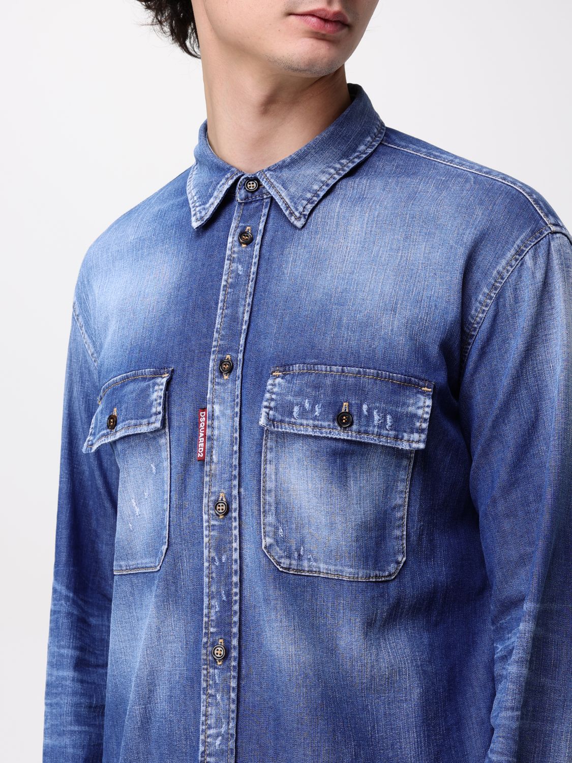 DSQUARED2 SHIRT: Shirt men Dsquared2, Denim - Img 4