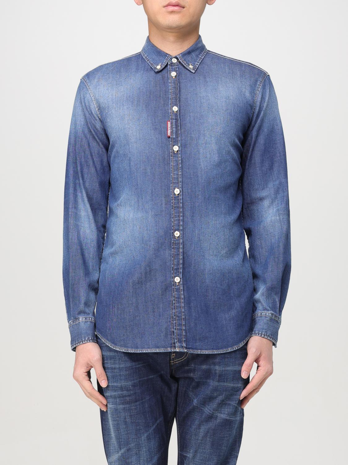 DSQUARED2 CAMISA: Camisa hombre Dsquared2, Denim - Img 1