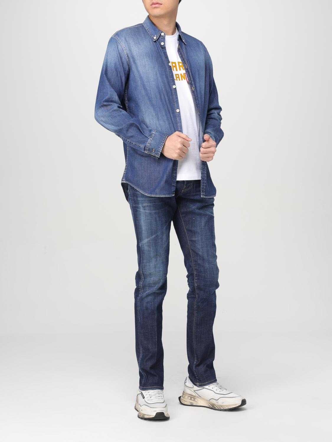 DSQUARED2 CAMISA: Camisa hombre Dsquared2, Denim - Img 2