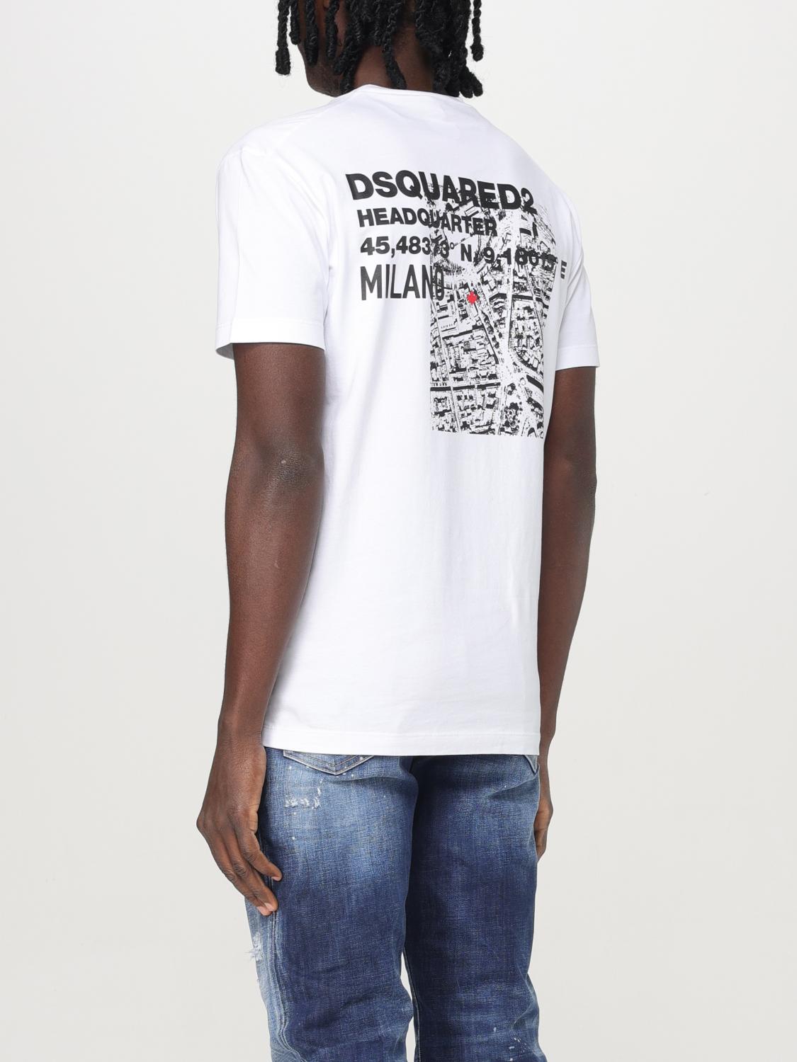 DSQUARED2 T-SHIRT: T-shirt Dsquared2 in cotone con logo , Bianco - Img 3