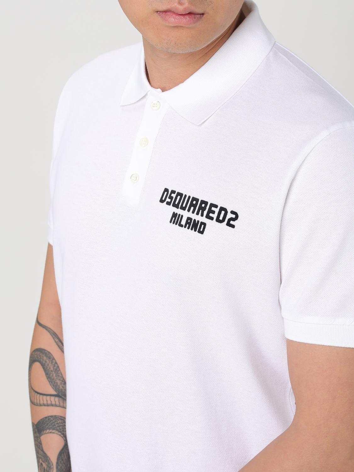 DSQUARED2 POLO SHIRT: Polo shirt men Dsquared2, White - Img 3