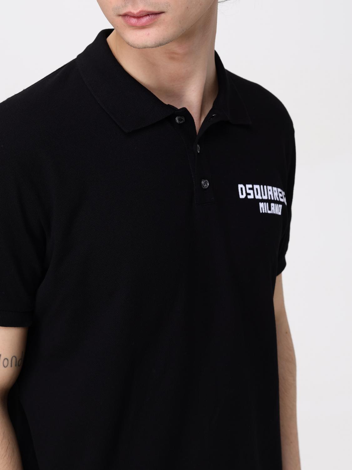 DSQUARED2 POLO SHIRT: Polo shirt men Dsquared2, Black - Img 4