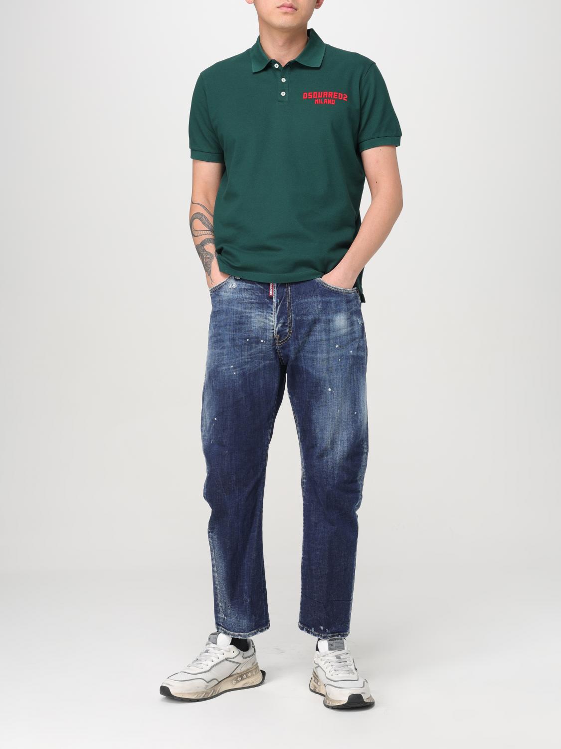 DSQUARED2 POLO SHIRT: Polo shirt men Dsquared2, Green - Img 2