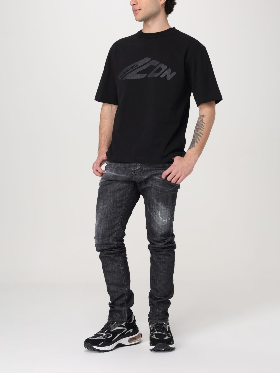 DSQUARED2 T-SHIRT: T-shirt herren Dsquared2, Schwarz - Img 2