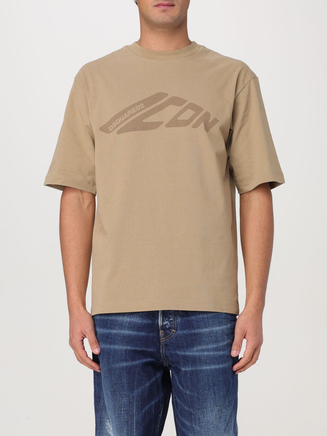 DSQUARED2 T-SHIRT: T-shirt men Dsquared2, Beige - Img 1