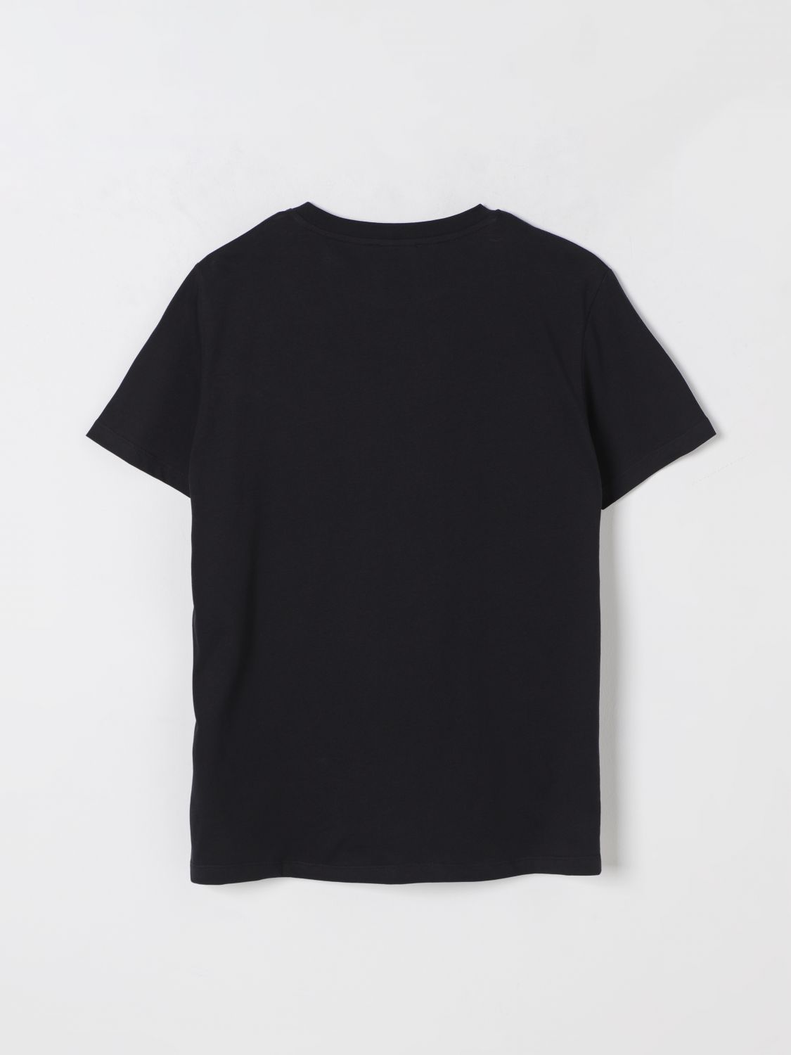 BALMAIN T-SHIRT: T-shirt con mini logo e bottoni Balmain, Nero - Img 2