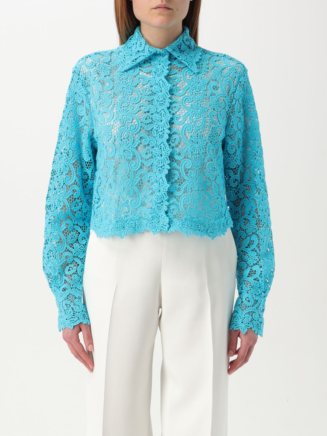 ERMANNO SCERVINO LIFE SHIRT: Shirt woman Ermanno Scervino Life, Turquoise - Img 1