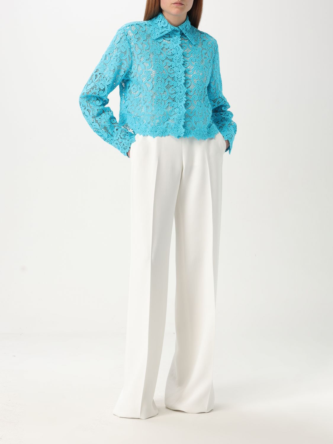 ERMANNO SCERVINO LIFE SHIRT: Shirt woman Ermanno Scervino Life, Turquoise - Img 2