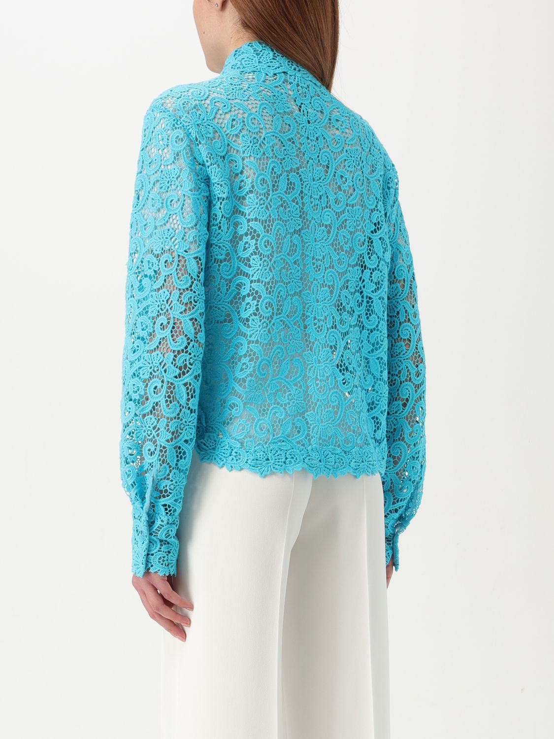 ERMANNO SCERVINO LIFE SHIRT: Shirt woman Ermanno Scervino Life, Turquoise - Img 3