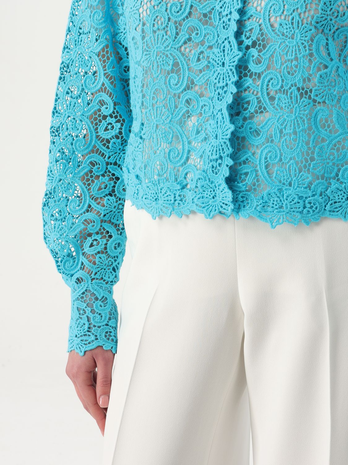 ERMANNO SCERVINO LIFE SHIRT: Shirt woman Ermanno Scervino Life, Turquoise - Img 5