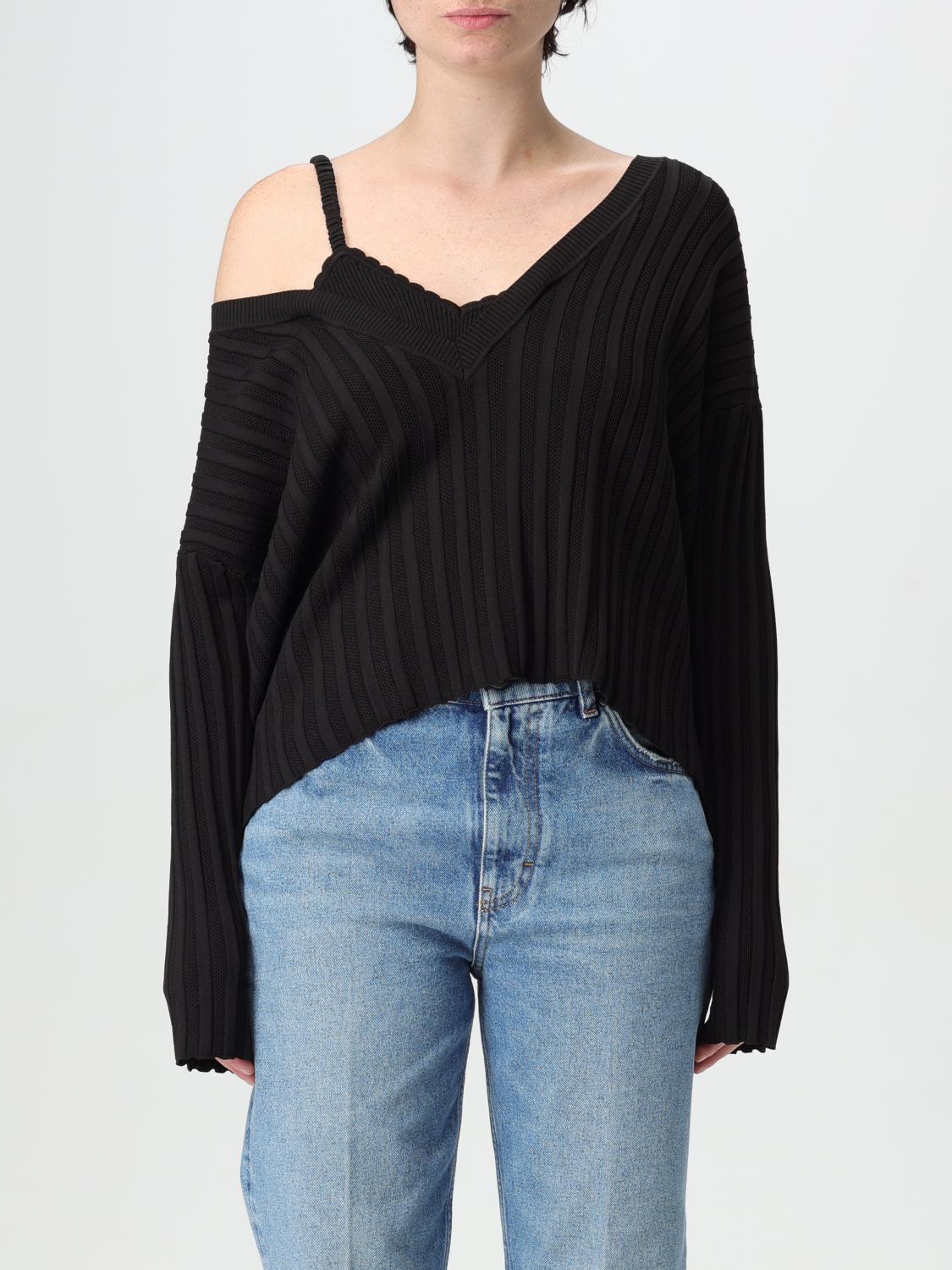 MOSCHINO JEANS MAGLIA: Pullover Moschino Jeans in misto viscosa , Nero - Img 1