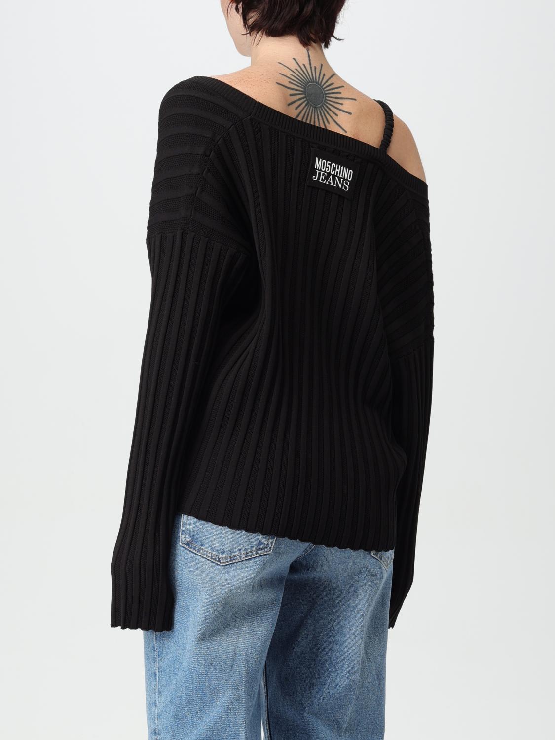 MOSCHINO JEANS MAGLIA: Pullover Moschino Jeans in misto viscosa , Nero - Img 2