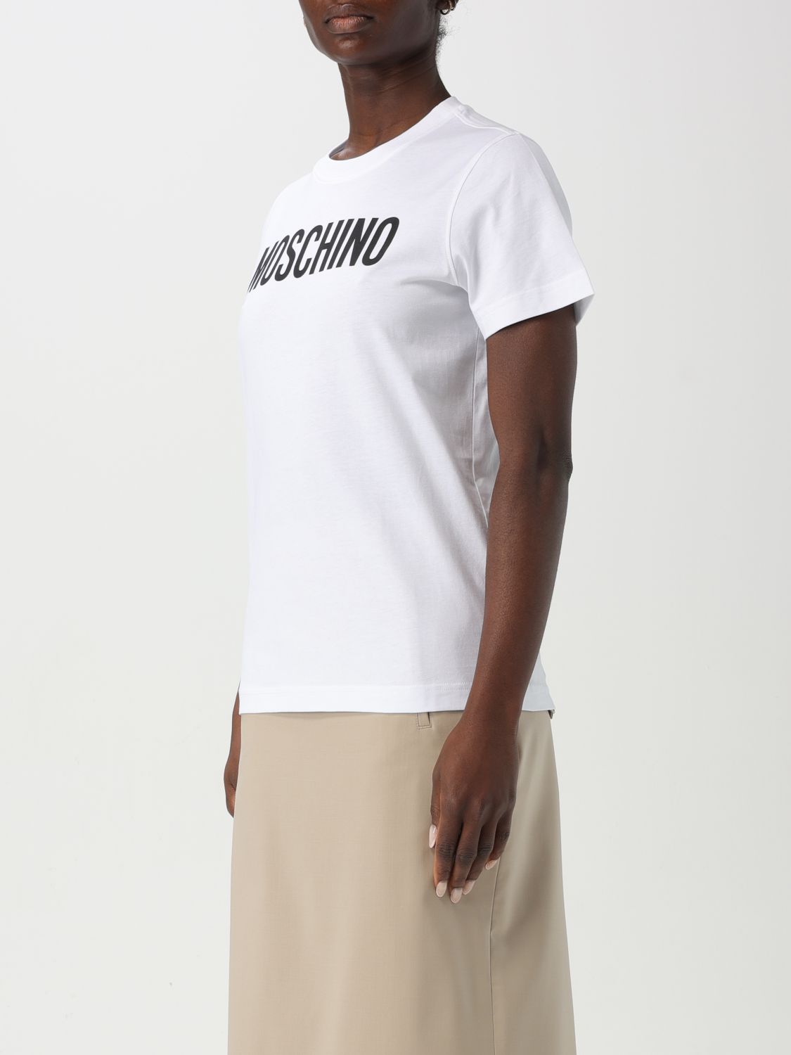 MOSCHINO COUTURE T-SHIRT: T-shirt Moschino Couture in cotone , Bianco - Img 3