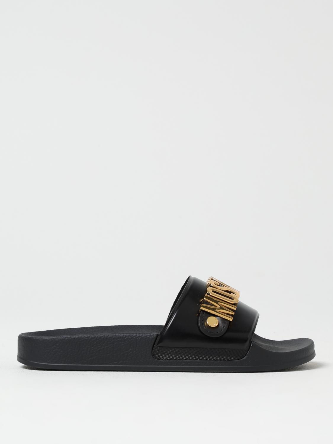 MOSCHINO COUTURE FLAT SANDALS: Shoes woman Moschino Couture, Black - Img 1