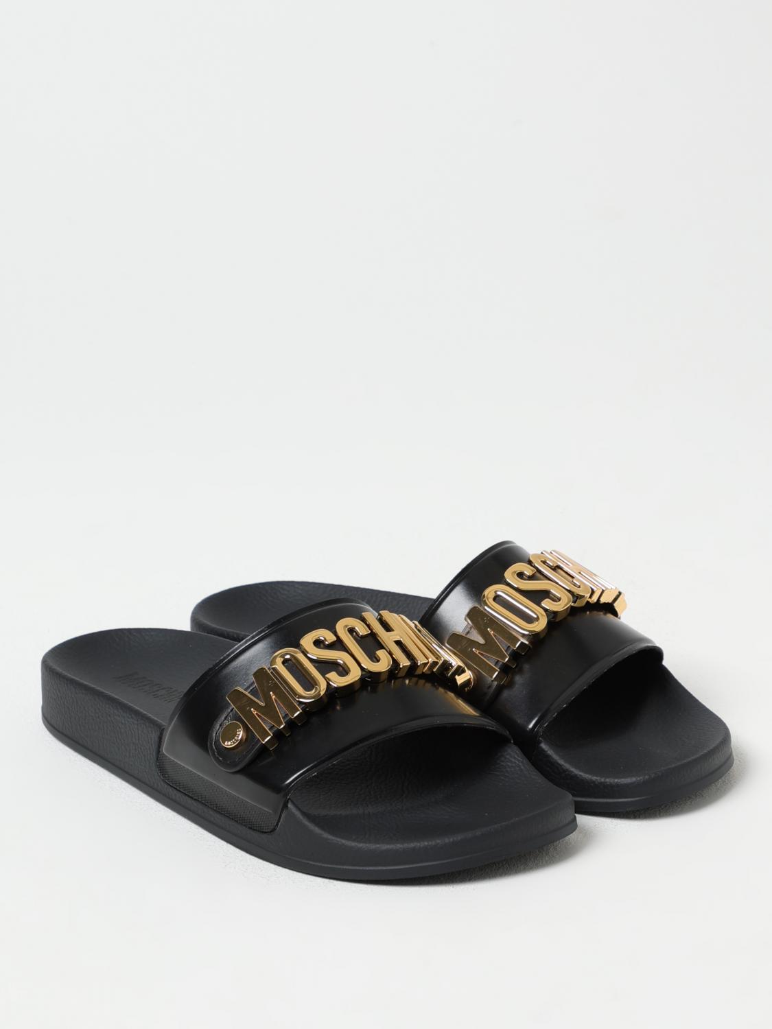 MOSCHINO COUTURE FLAT SANDALS: Shoes woman Moschino Couture, Black - Img 2