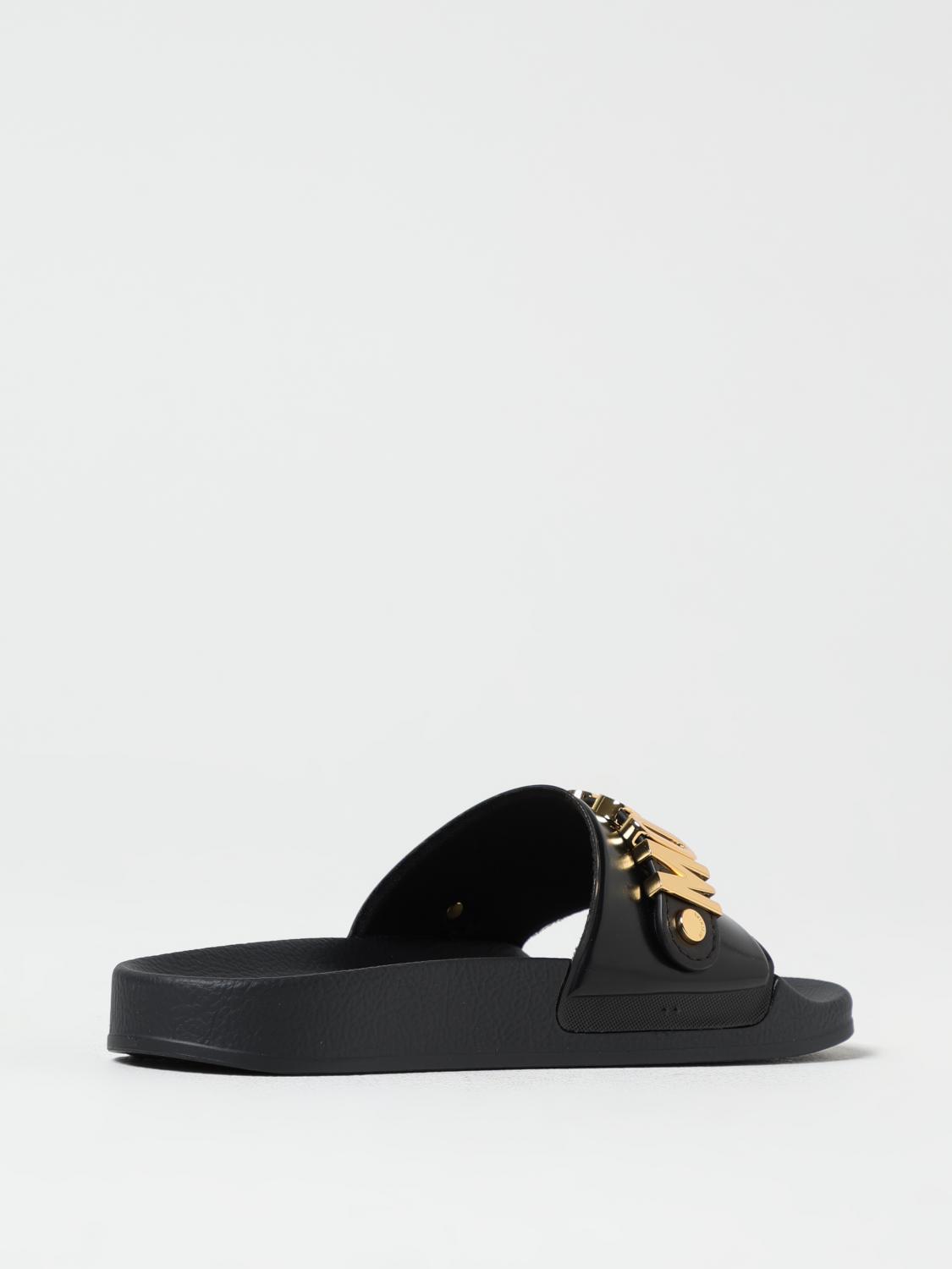 MOSCHINO COUTURE FLAT SANDALS: Shoes woman Moschino Couture, Black - Img 3