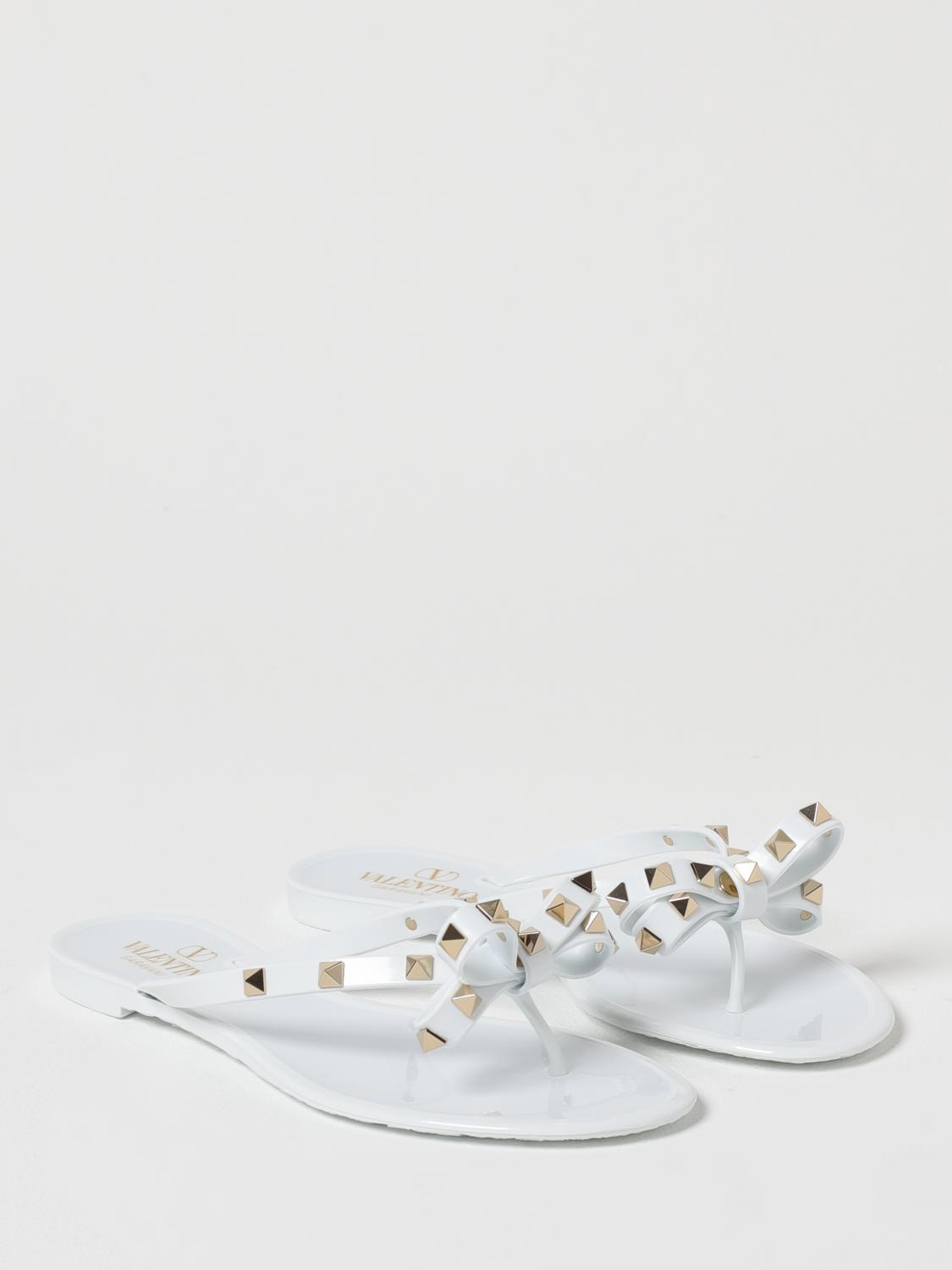 VALENTINO GARAVANI FLAT SANDALS: Shoes woman Valentino Garavani, White - Img 2