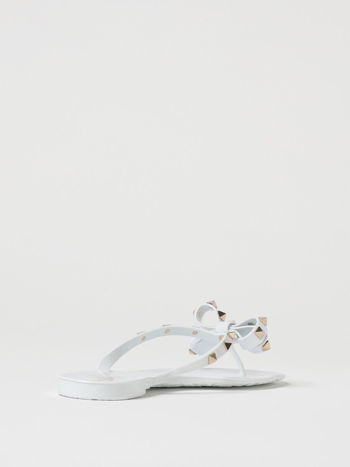 VALENTINO GARAVANI FLAT SANDALS: Shoes woman Valentino Garavani, White - Img 3