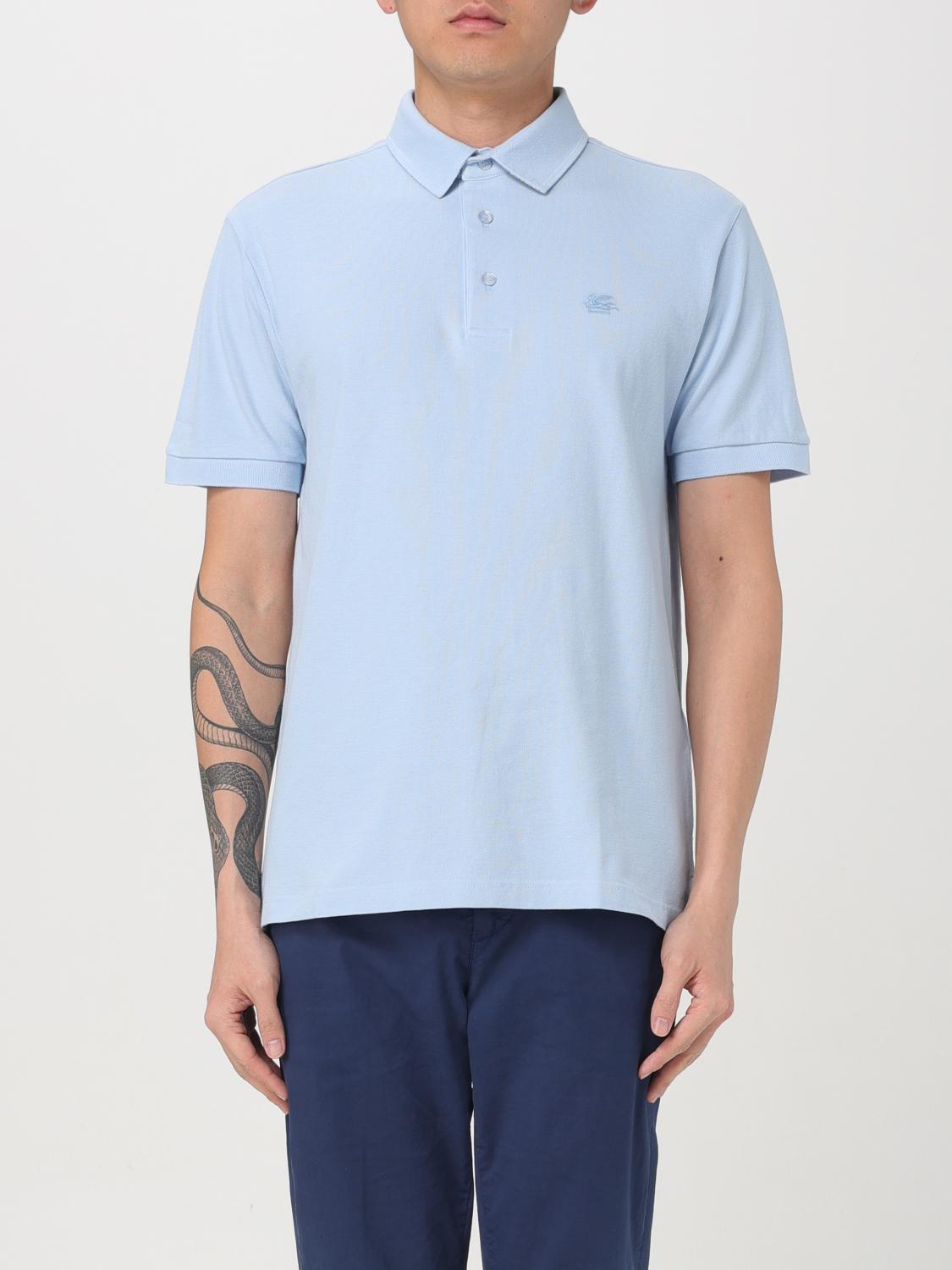 ETRO POLO SHIRT: Polo shirt men Etro, Sky Blue - Img 1