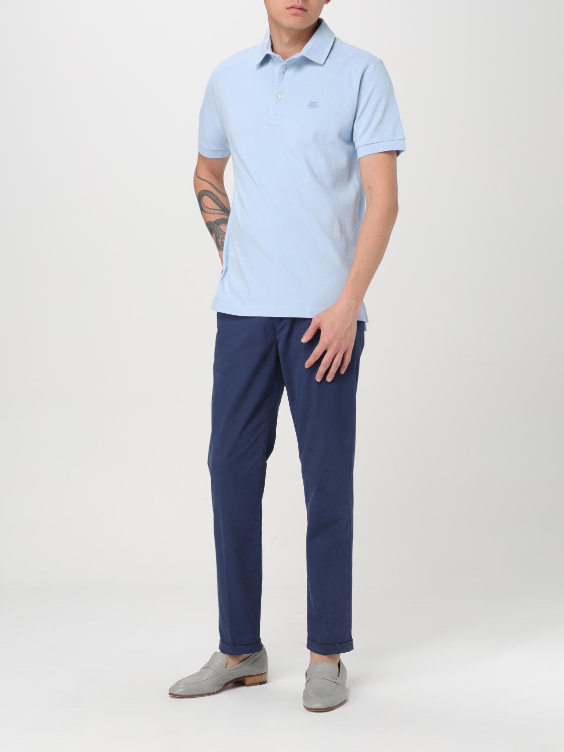 ETRO POLO SHIRT: Polo shirt men Etro, Sky Blue - Img 2