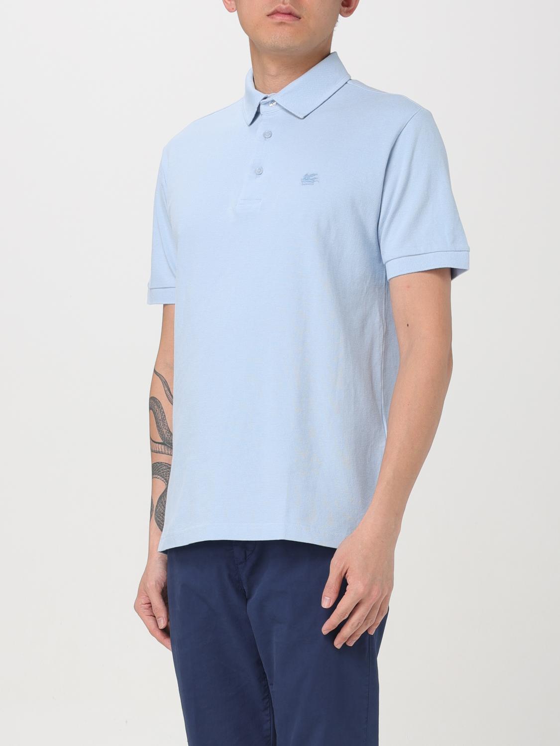 ETRO POLO SHIRT: Polo shirt men Etro, Sky Blue - Img 4