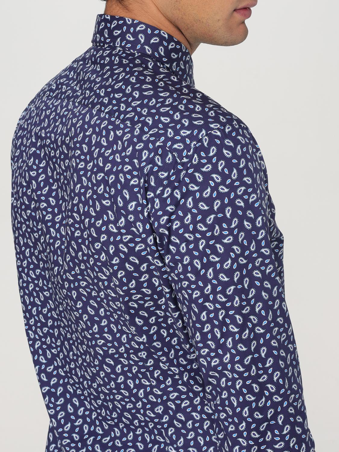 ETRO CAMICIA: Camicia Etro in cotone stertch stampato , Blue - Img 5