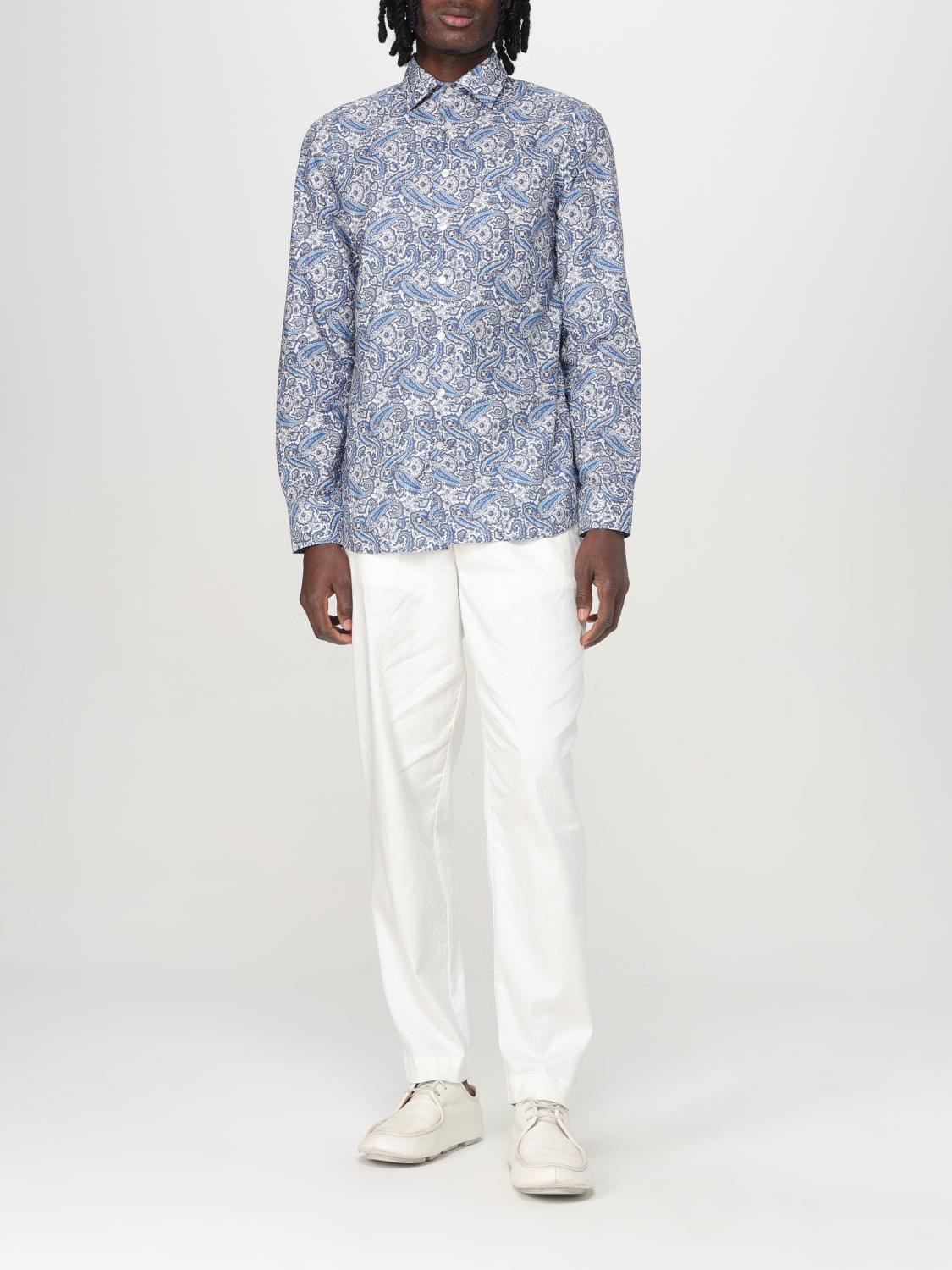 ETRO SHIRT: Shirt men Etro, Gnawed Blue - Img 2