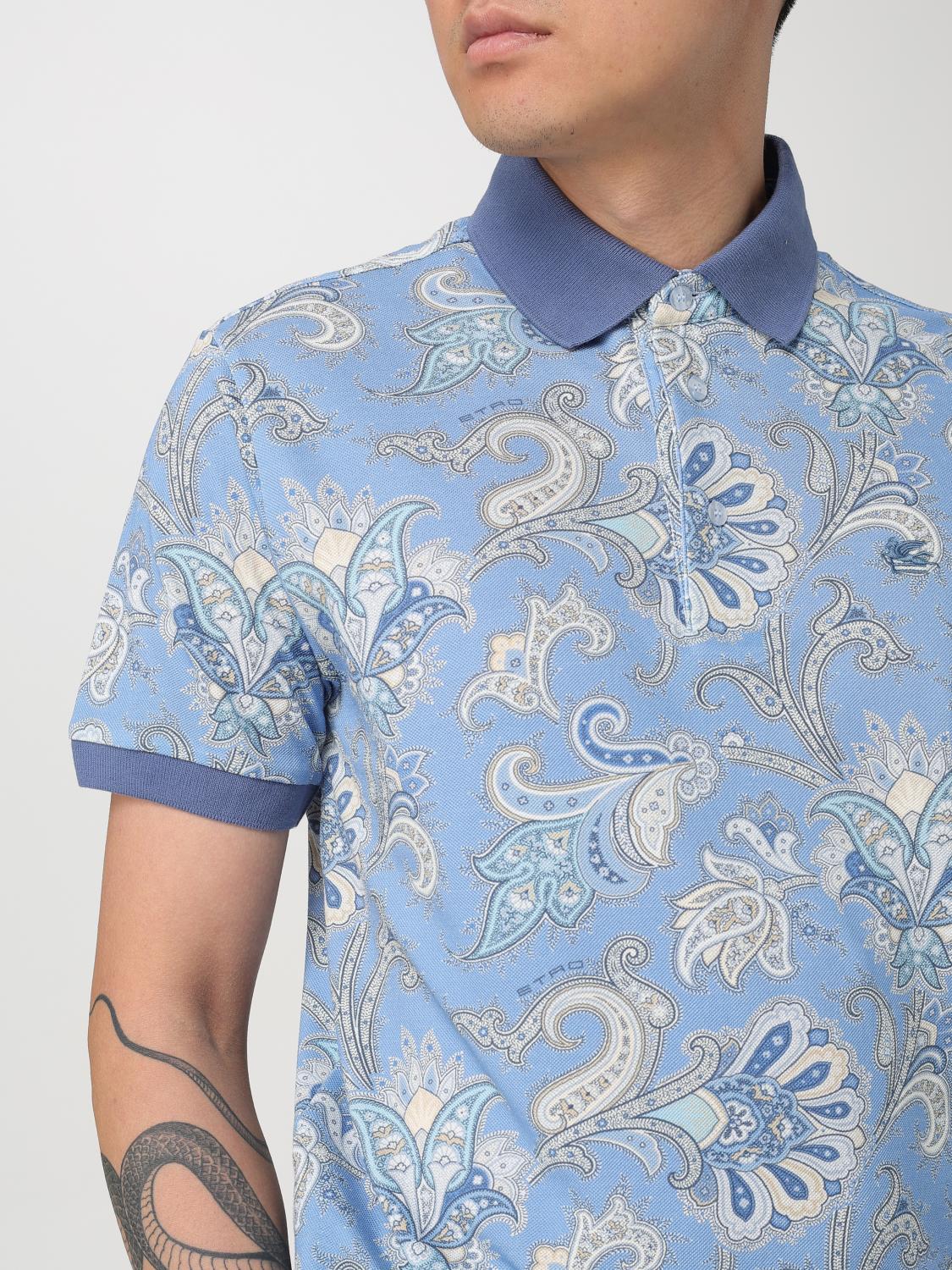 ETRO POLO SHIRT: Polo shirt men Etro, Gnawed Blue - Img 5