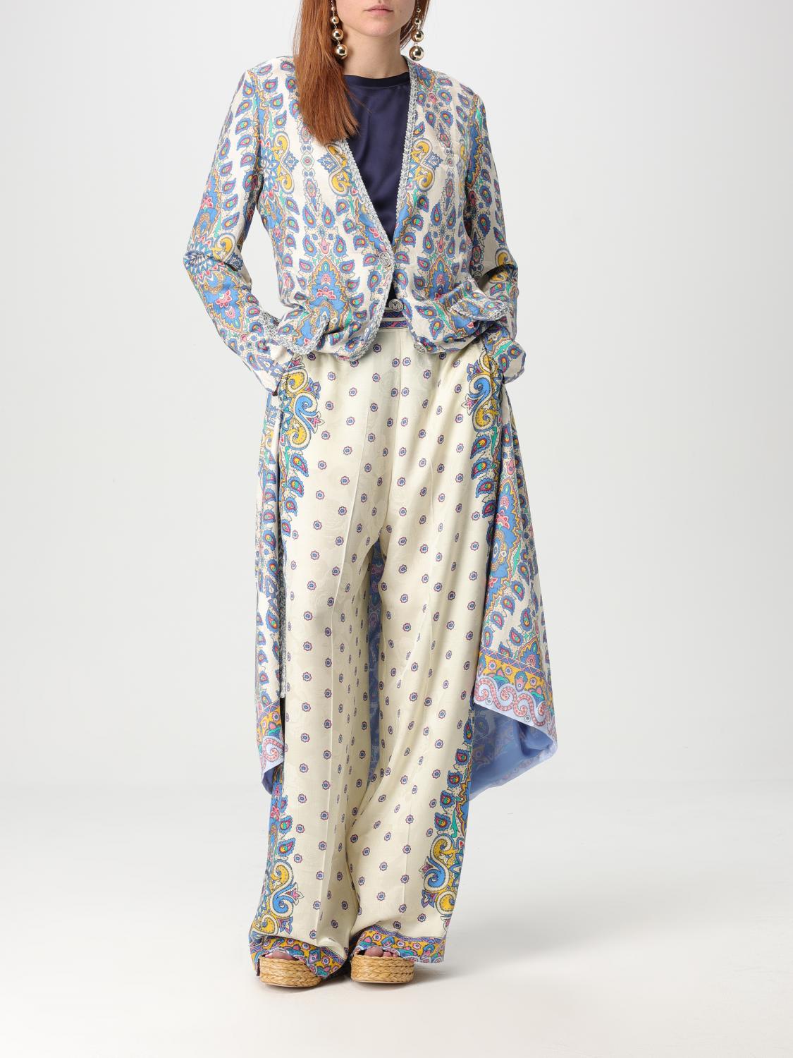 ETRO COAT: Coat woman Etro, Gnawed Blue - Img 2