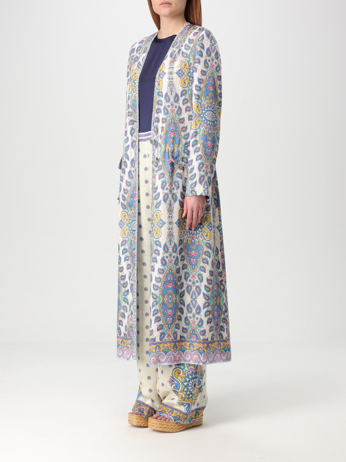 ETRO COAT: Coat woman Etro, Gnawed Blue - Img 4
