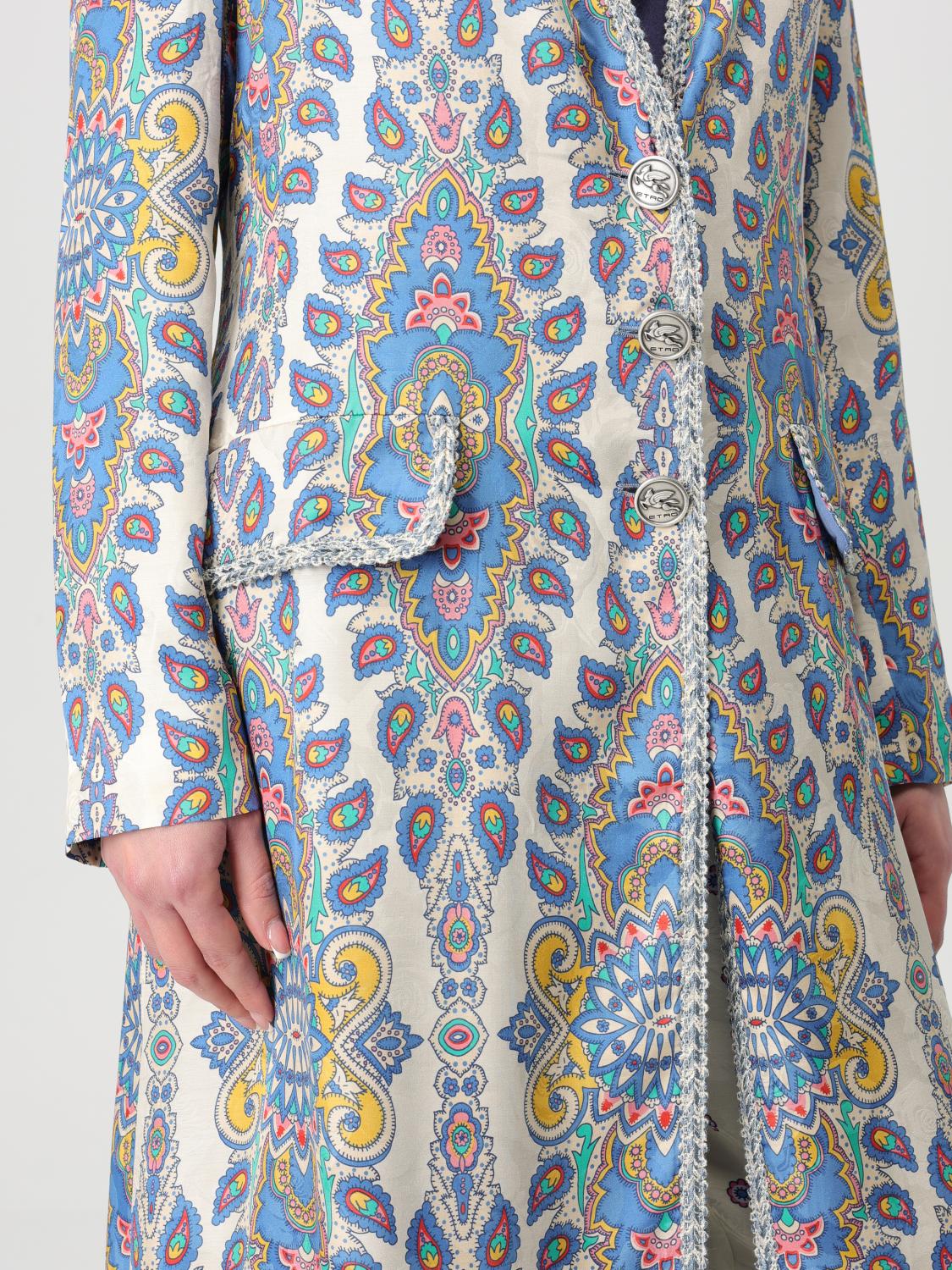 ETRO COAT: Coat woman Etro, Gnawed Blue - Img 5