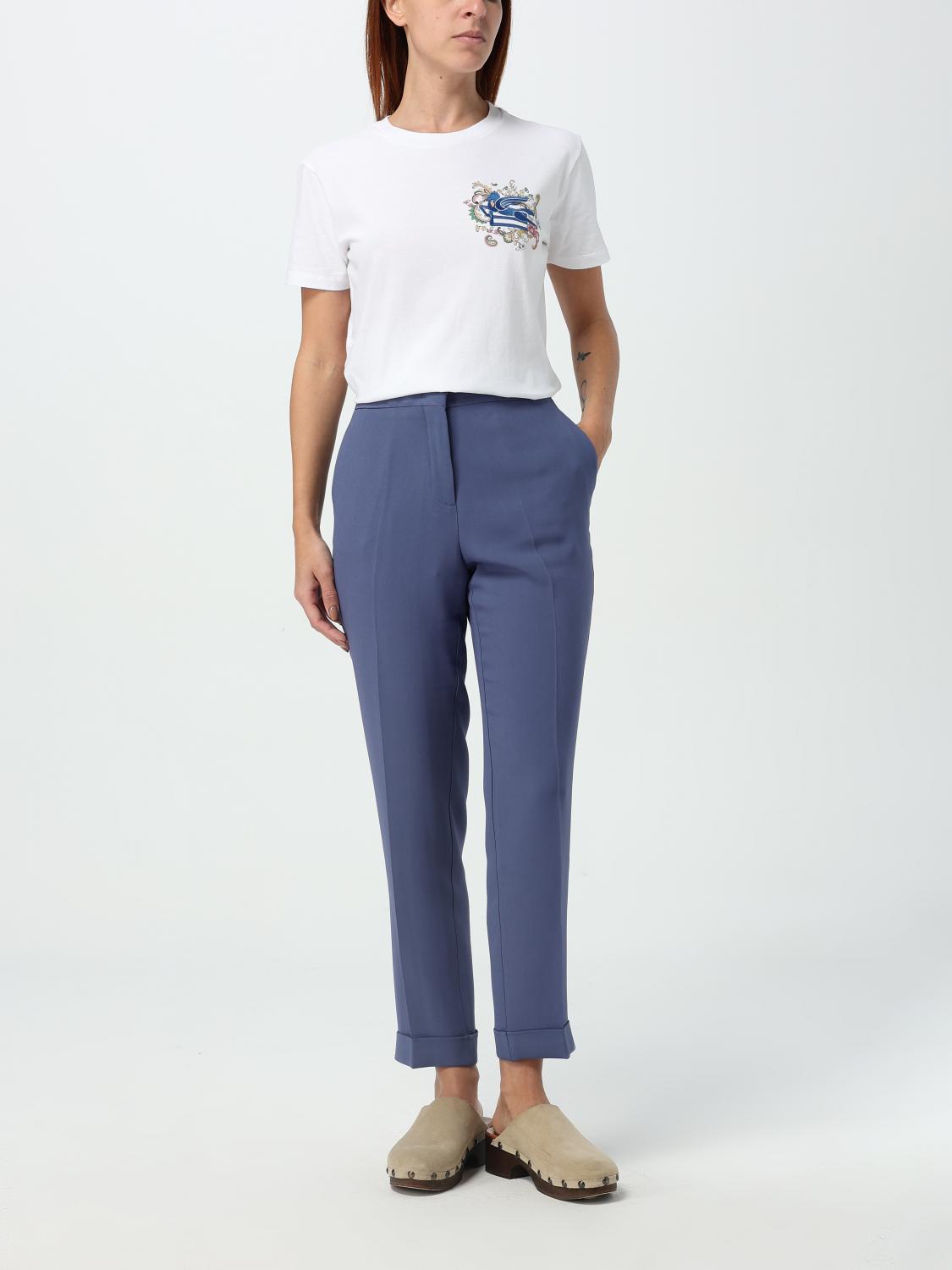 ETRO PANTS: Pants woman Etro, Gnawed Blue - Img 2