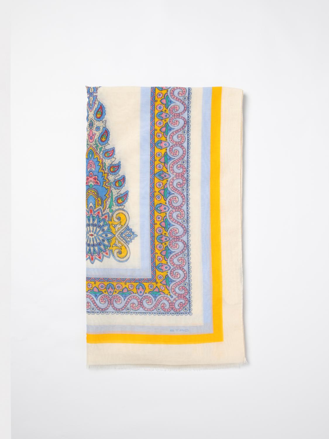 ETRO SCHAL: Seidentuch damen Etro, Hellblau - Img 1