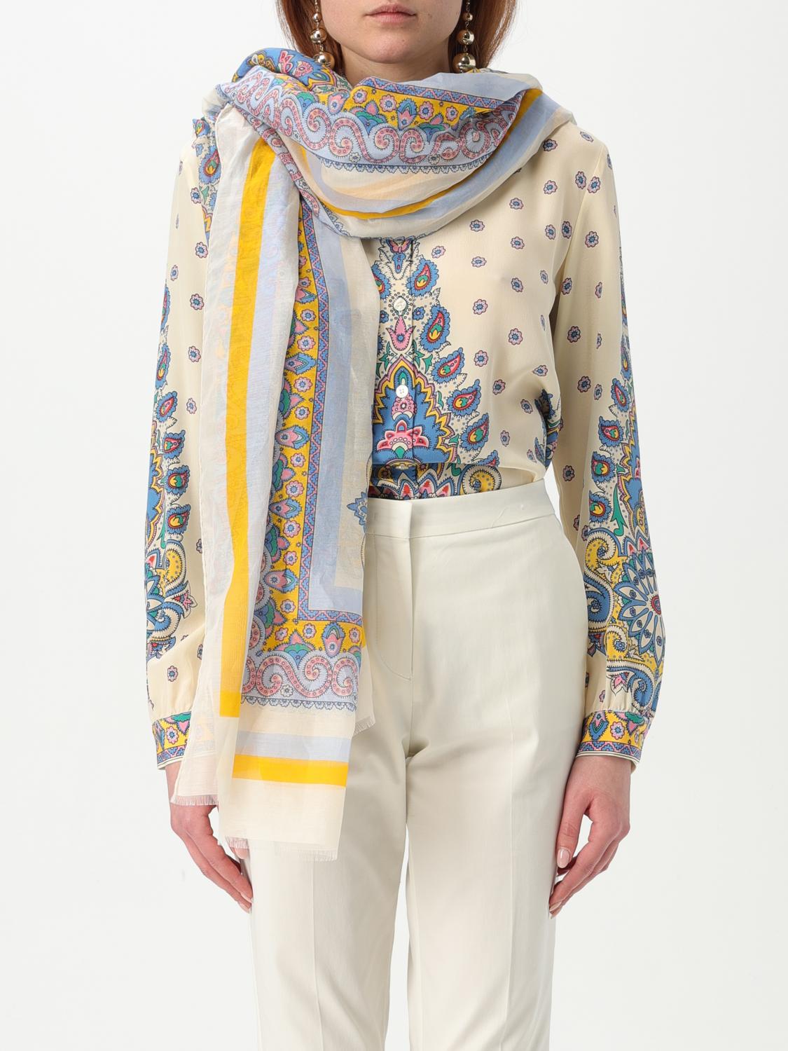 ETRO SCHAL: Seidentuch damen Etro, Hellblau - Img 2