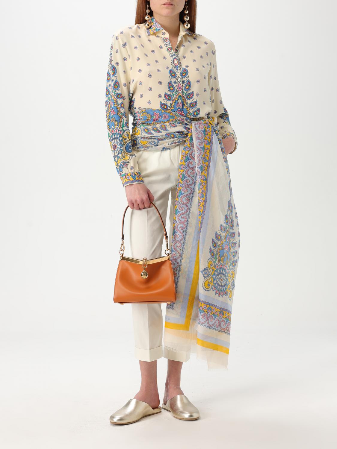 ETRO SCHAL: Seidentuch damen Etro, Hellblau - Img 4