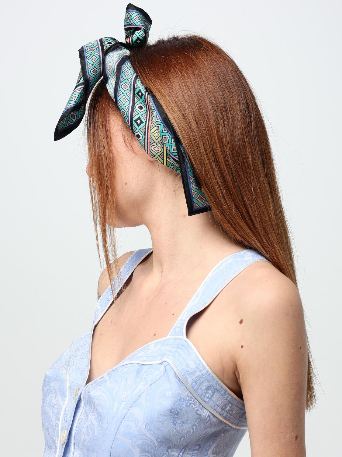 ETRO SCARF: Scarf woman Etro, Sky Blue - Img 2