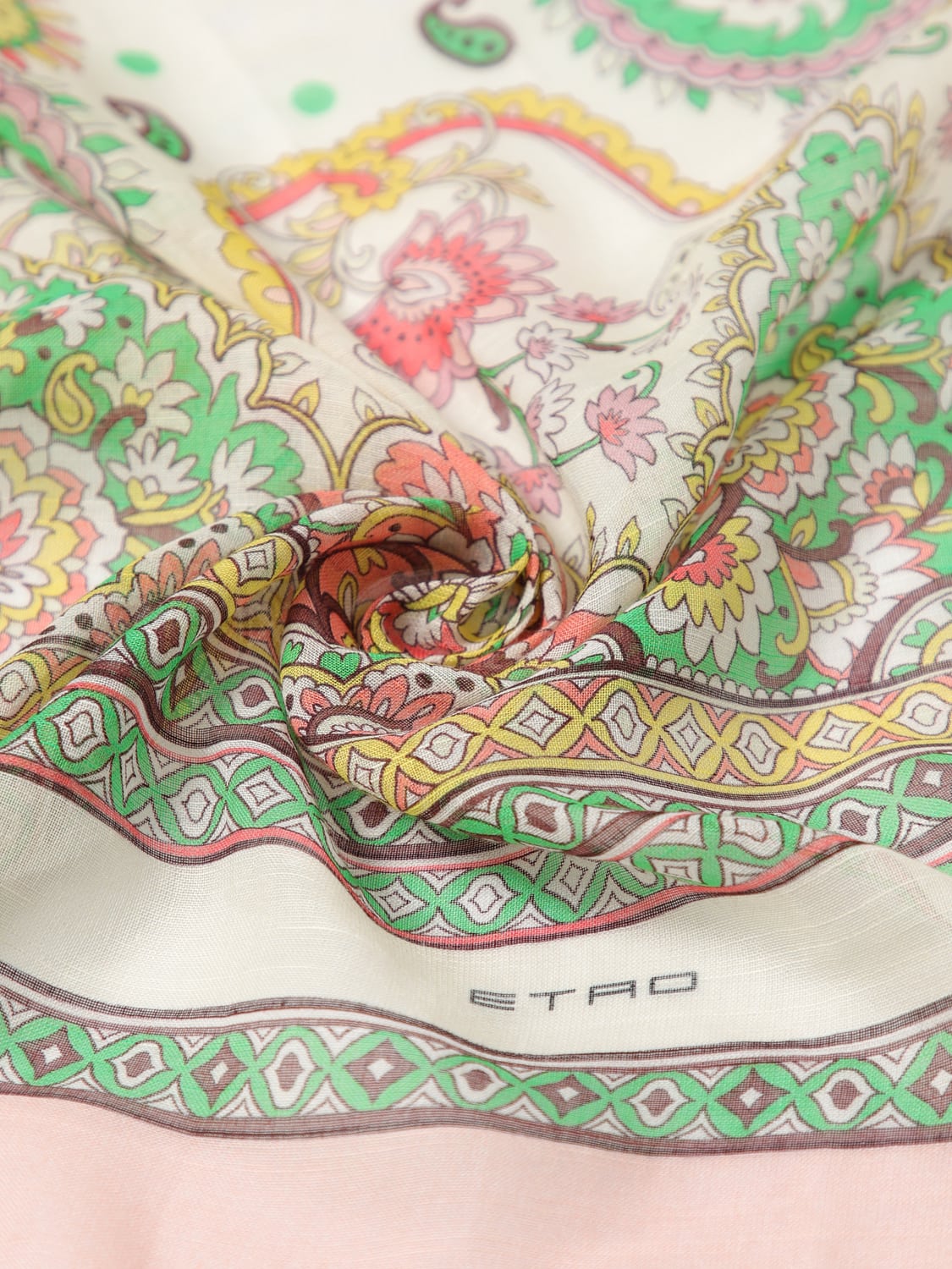 ETRO SCHAL: Schal damen Etro, Yellow Cream - Img 3