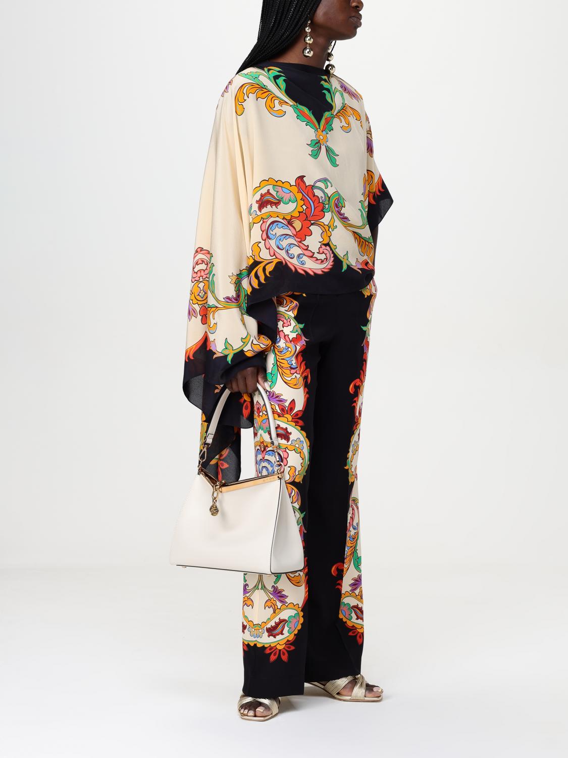 ETRO BORSA A SPALLA: Borsa Vela Etro in pelle , Bianco - Img 2