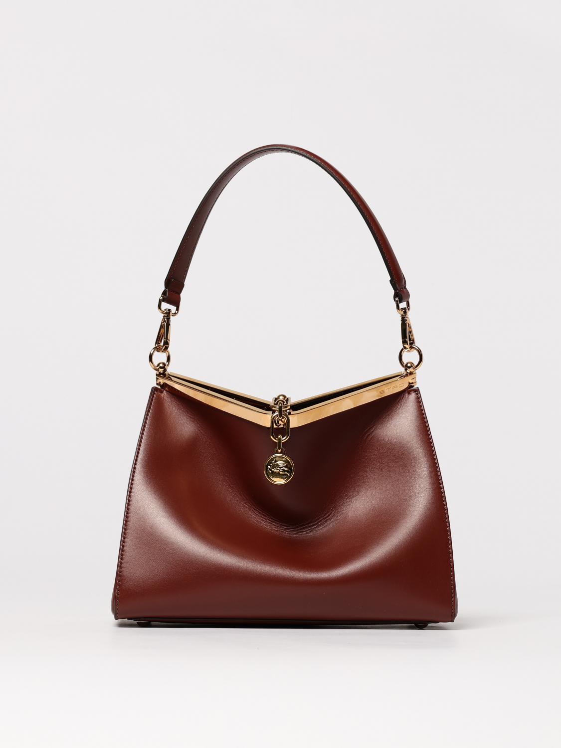 ETRO BORSA A SPALLA: Borsa Vela Etro in pelle , Cacao - Img 1