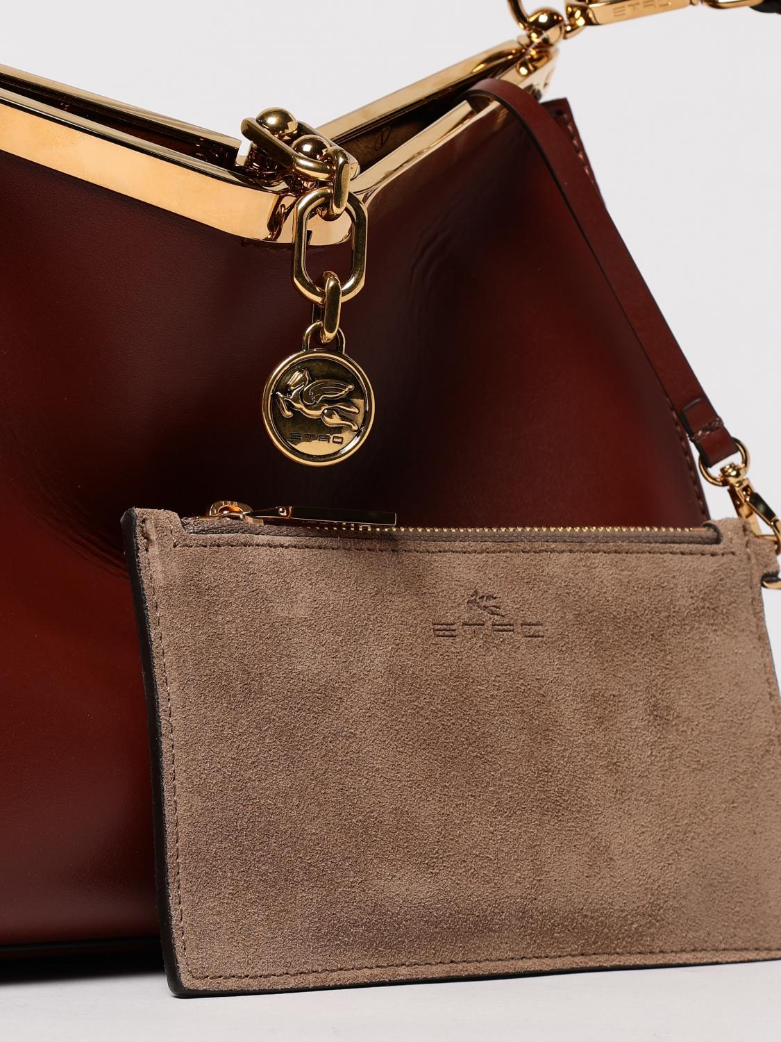 ETRO BORSA A SPALLA: Borsa Vela Etro in pelle , Cacao - Img 4