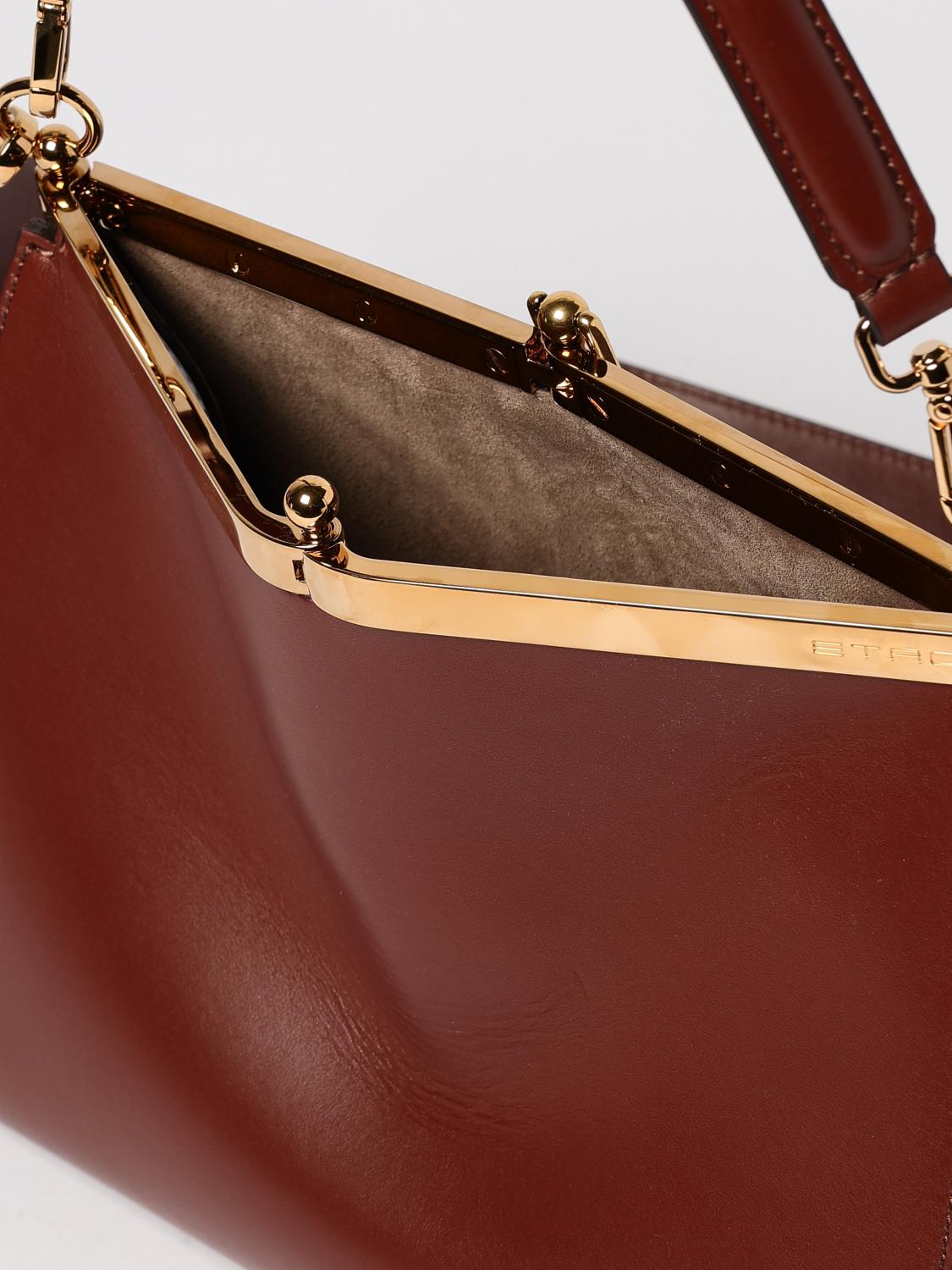 ETRO BORSA A SPALLA: Borsa Vela Etro in pelle , Cacao - Img 5