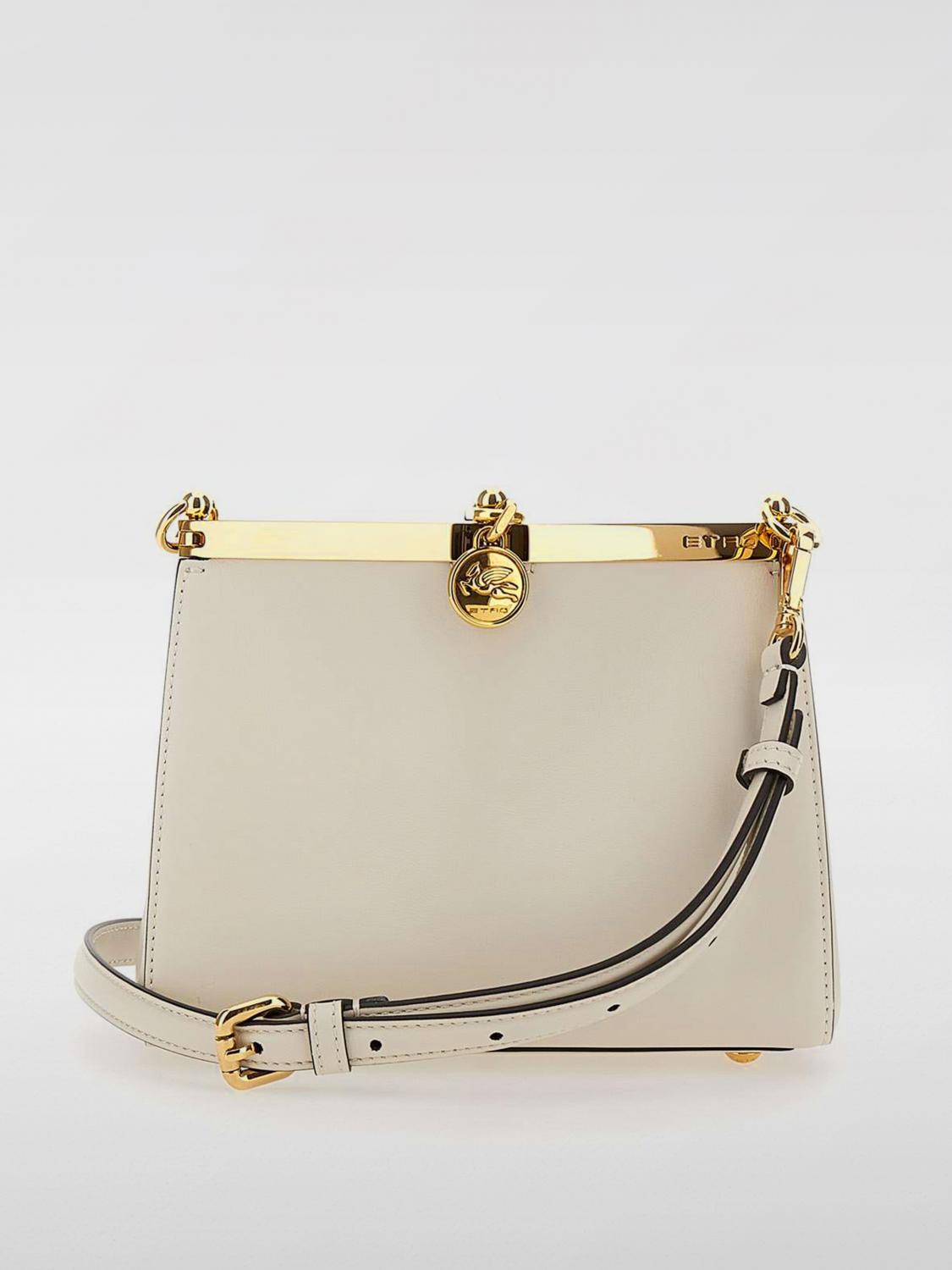 ETRO BORSA A SPALLA: Borsa a spalla Vela Etro in pelle , Bianco - Img 1
